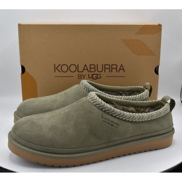 Koolaburra By UGG Mens 12 Burree Faux Shearling Lined Suede Slip On Slippers - Picture 1 of 14